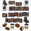 Industrial Cafe You Are Capable of Amazing Things Bulletin Board Set, 44 Pieces
