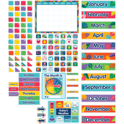 One World Calendar Bulletin Board Set, 134 Pieces