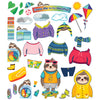 One World Sloth Dress Me for the Weather Bulletin Board Set, Grade PK-2, 54 Pieces