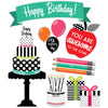Black, White & Stylish Brights Birthday Bulletin Board Set