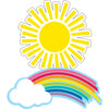 Hello Sunshine Rainbows & Suns Cut-Outs, 36 Per Pack, 3 Packs