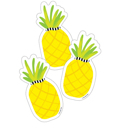 Simply Stylish Tropical Pineapple Cut-Outs, 36 Per Pack, 3 Packs