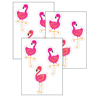 Simply Stylish Tropical Flamingos Cut-Outs, 36 Per Pack, 3 Packs