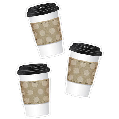 Industrial Cafe To-Go Cup Cut-Outs, 36 Per Pack, 3 Packs