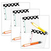 Black, White & Stylish Brights Pencils and Papers Cut-Outs, 12 Per Pack, 3 Packs