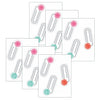 Black, White & Stylish Brights Paper Clips Mini Cut-Outs, 56 Per Pack, 6 Packs