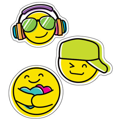 Kind Vibes Smiley Faces Cut-Outs, 36 Per Pack, 3 Packs