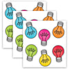 Light Bulb Moments Colorful Light Bulbs Cut-Outs, 36 Per Pack, 3 Packs