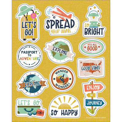 Let's Explore Think Positive Motivational Stickers, 72 Per Pack, 12 Packs