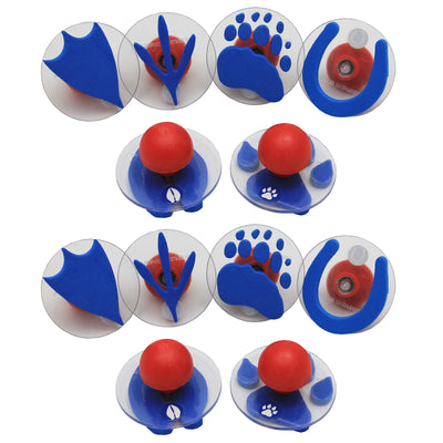 Giant Stampers - Paw Prints - 6 Per Set - 2 Sets