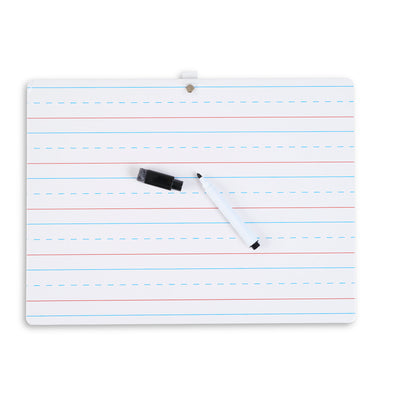 "My First" Dry Erase Board with Marker-Eraser, Two-Sided Plain-Lined, White, Pack of 12
