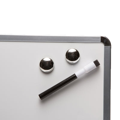 Framed Magnetic Dry Erase Board with Marker & Magnets, Silver Frame, 11" x 14", Pack of 3