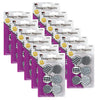 Designer Button Style Magnets, Super Strong - Assorted Black & White Designs, 6 Per Pack, 12 Packs