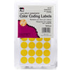 Color Coding Labels, 3-4", Yellow, 1000 Per Pack, 12 Packs
