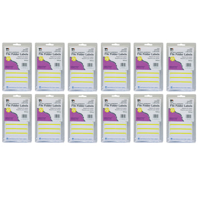 File Folder Labels, Yellow, 248 Per Pack, 12 Packs