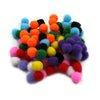 Pom-Poms 1-2", Assorted Colors, 100 Per Pack, 12 Packs