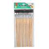 Creative Arts Flat Easel Brushes, 3-4" Bristle, Black, 12 Per Pack, 2 Packs