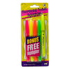 Fluorescent Pocket Highlighters, Assorted Colors, 5 Per Pack, 12 Packs