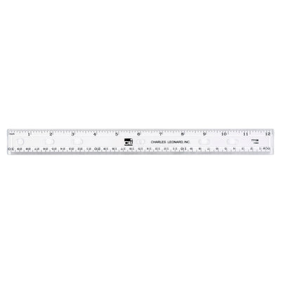 Plastic Ruler, 12", Translucent, Clear, Pack of 48