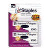 Standard Color Staples, Assorted Colors, 2000 Per Pack, 12 Packs