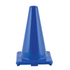 Hi-Visibility Flexible Vinyl Cone, weighted, 12", Royal Blue