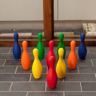 Colored Foam-Coated Bowling Pin Set