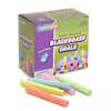 Blackboard Chalk, 5 Assorted Colors, 3-8" x 3-1-4", 60 Pieces Per Pack, 12 Packs