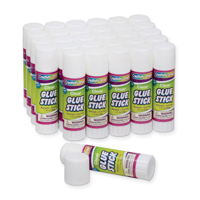 Glue Sticks, Clear, 1.41 oz., 30 Count