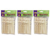 Natural Wood Craft Sticks, People, 5.5" Tall, 36 Per Pack, 3 Packs