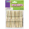 Spring Clothespins, Natural, Extra-Large, 3-3-8", 50 Per Pack, 6 Packs
