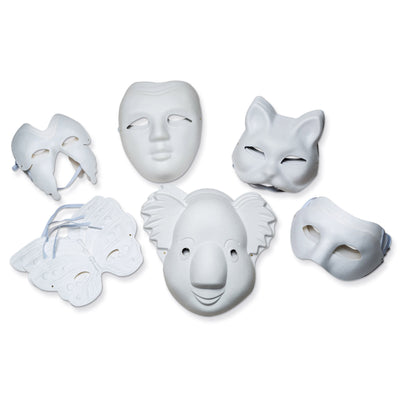 Paperboard Masks, Classroom Pack, Assorted Sizes, 24 Pieces
