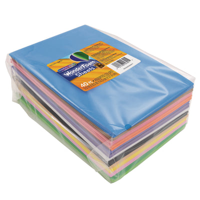 WonderFoam® Sheets, Assorted Colors, 5.5" x 8.5", 40 Sheets Per Pack, 3 Packs