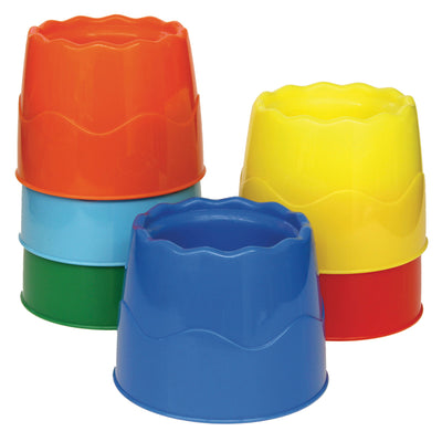 Stable Water Pots, Assorted Colors, 4.5" Diameter, 6 Per Pack, 2 Packs