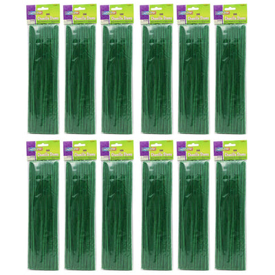 Regular Stems, Dark Green, 12" x 4 mm, 100 Per Pack, 12 Packs