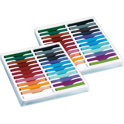 Square Artist Pastels, 24 Assorted Colors, 2-3-8" x 3-8" x 3-8", 24 Pieces Per Pack, 2 Packs