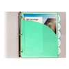 5-Tab Poly Index Dividers w-Slant Pocket, Assorted Colors, 5 Per Pack, 6 Packs