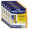 Super Heavyweight Poly Binder Pockets with Write-On Index Tabs, Assorted Colors, 8-1-2 x 11, 5 Per Set, 6 Sets