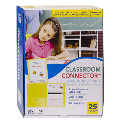 Classroom Connector™ School-To-Home Folders, Yellow, Box of 25