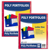 Two-Pocket Heavyweight Poly Portfolio Folder, Primary Colors, 10 Per Pack, 2 Packs