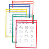 Reusable Dry Erase Pockets, Primary Colors, 9 x 12, Pack of 10