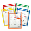 Super Heavyweight Plus Reusable Dry Erase Pockets - Study Aid, Assorted Primary Colors, 9 x 12, 5 Per Pack, 2 Packs