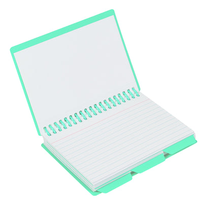 Spiral Bound Index Card Notebook with Index Tabs, Assorted Tropic Tones Colors, Pack of 6