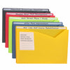 Write-On Poly File Jackets, Assorted Colors, 11" x 8.5", Box of 25