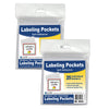 Self Adhesive Labeling Pockets with Inserts, 25 Per Pack, 2 Packs