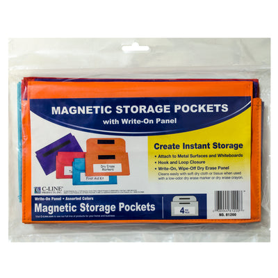 Magnetic Storage Pockets, Set of 4