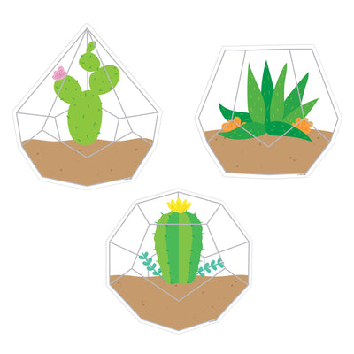 Positively Plants Terrariums 6" Designer Cut-Outs, 36 Per Pack, 3 Packs