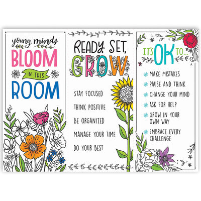 Bright Blooms Blooming Minds Bulletin Board Set
