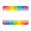 Painted Palette Rainbow Scallops Name Tag Labels, 36 Per Pack, 6 Packs