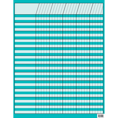 Turquoise Incentive Chart, 17" x 22", Pack of 6