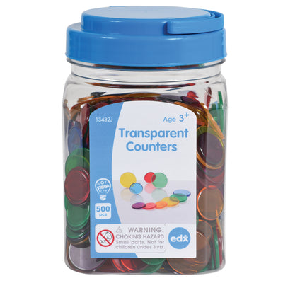 Transparent Counters - Mini Jar - Set of 500